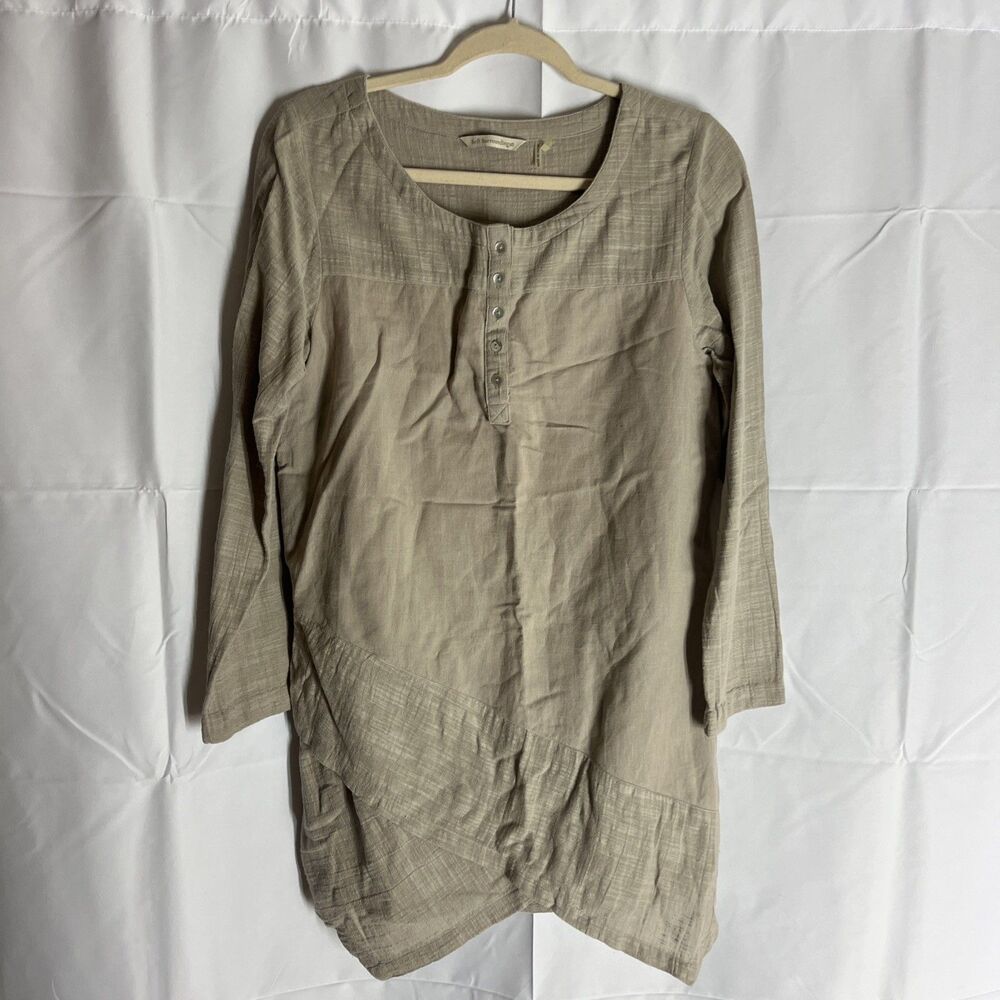 SOFT SURROUNDINGS Linen Cotton Button Up Top Women's Sz XS Resort Boho